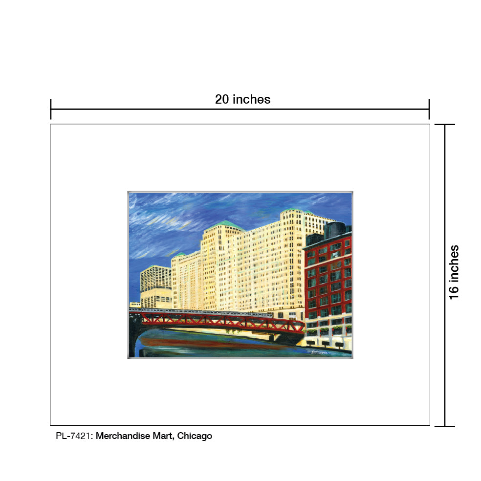 Merchandise Mart, Chicago, Print (#7421A), Printe Matted, www.printedcanvas.com