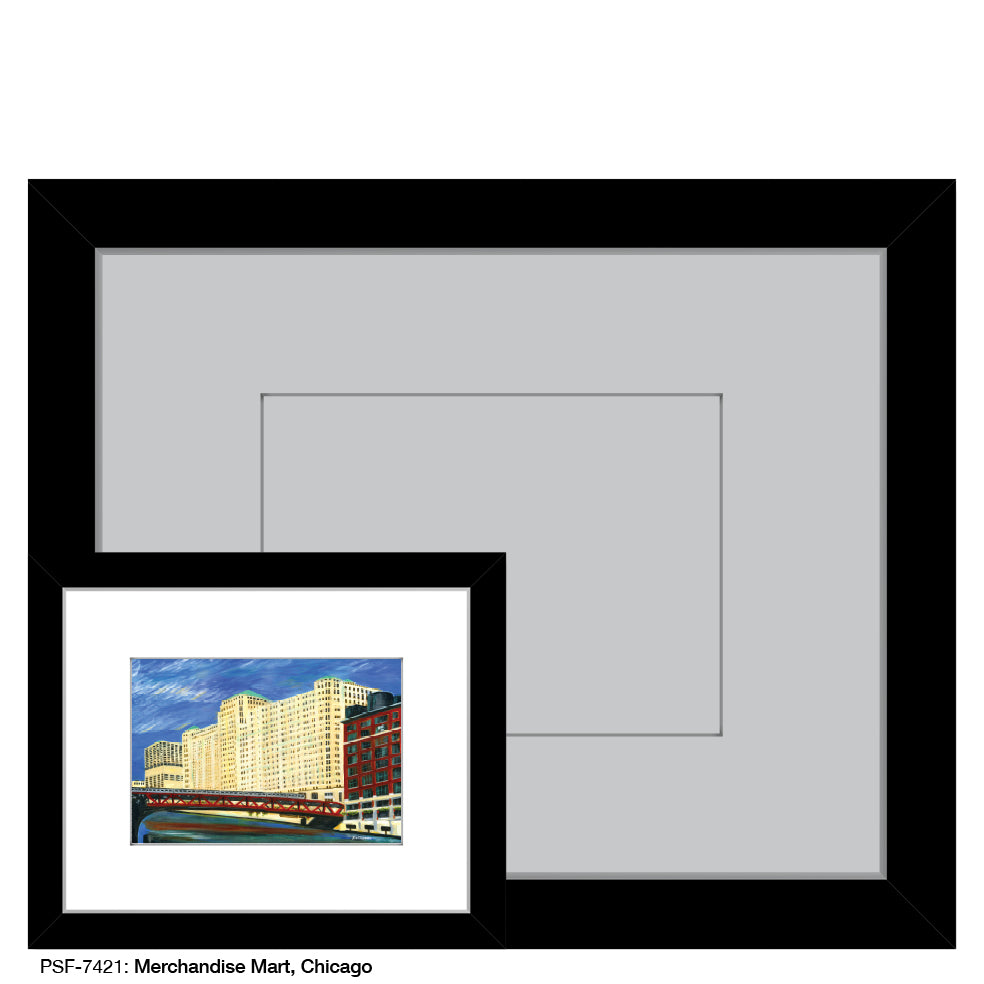 Merchandise Mart, Chicago, Print (#7421A), Print Matted, www.printedcanvas.com