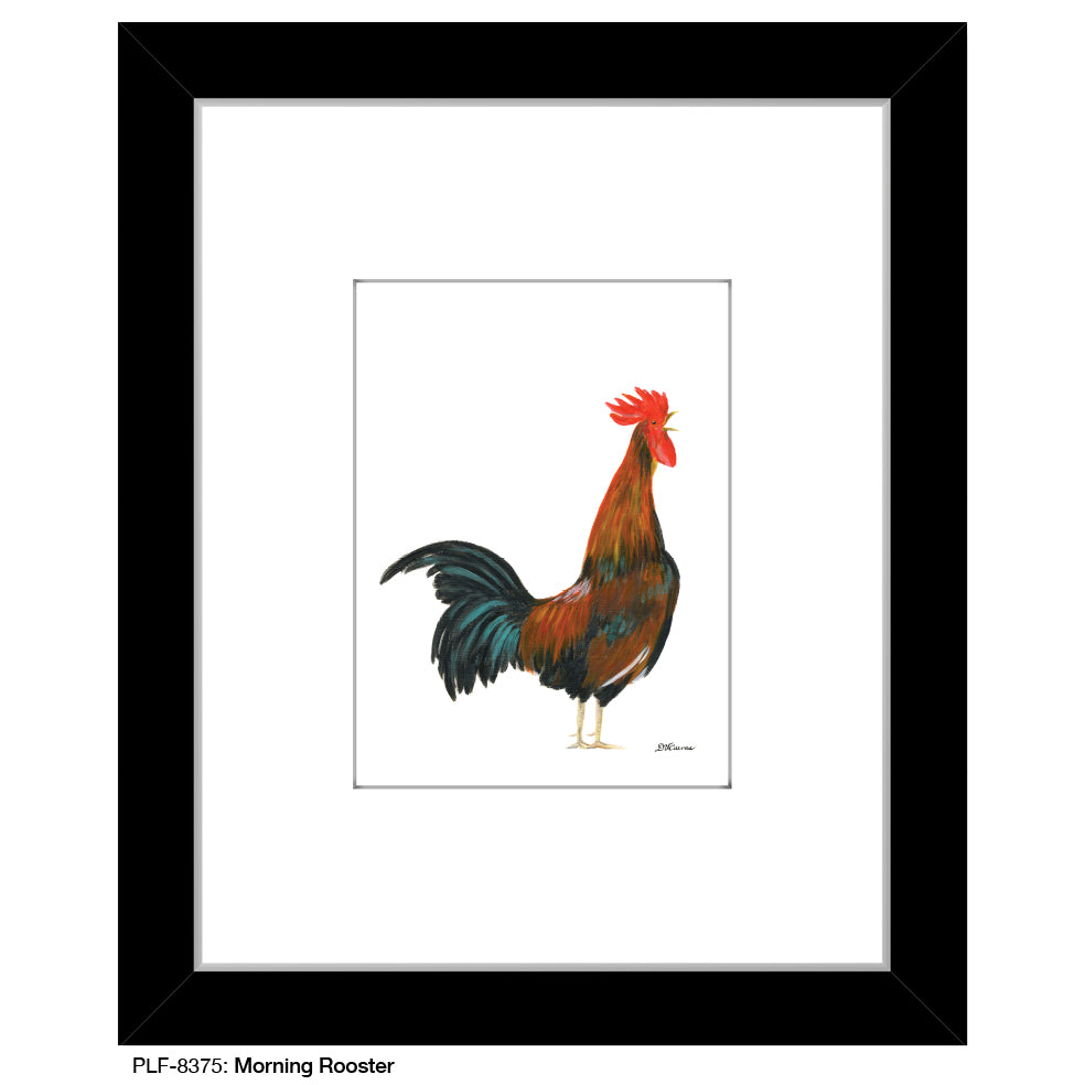 Morning Rooster, Print (#8375A), Print Matted, www.printedcanvas.com