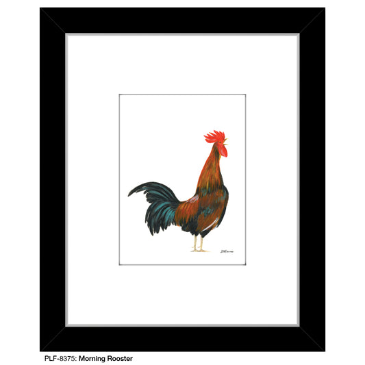 Morning Rooster, Print (#8375A), Print Matted, www.printedcanvas.com