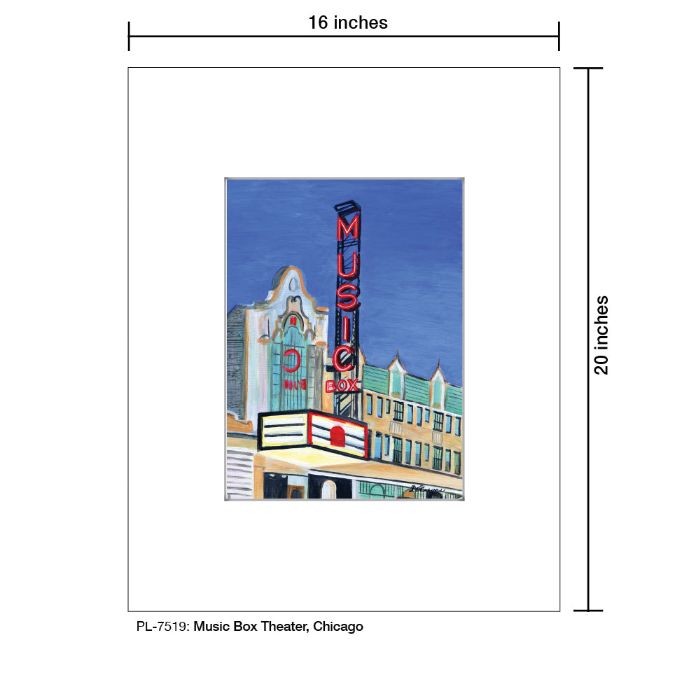 Music Box Theater, Chicago, Print (#7519) - Printed Canvas