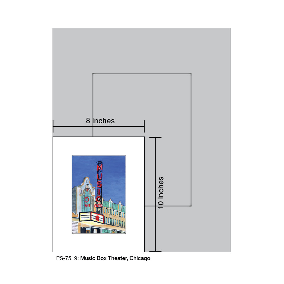 Music Box Theater, Chicago, Print (#7519) - Printed Canvas