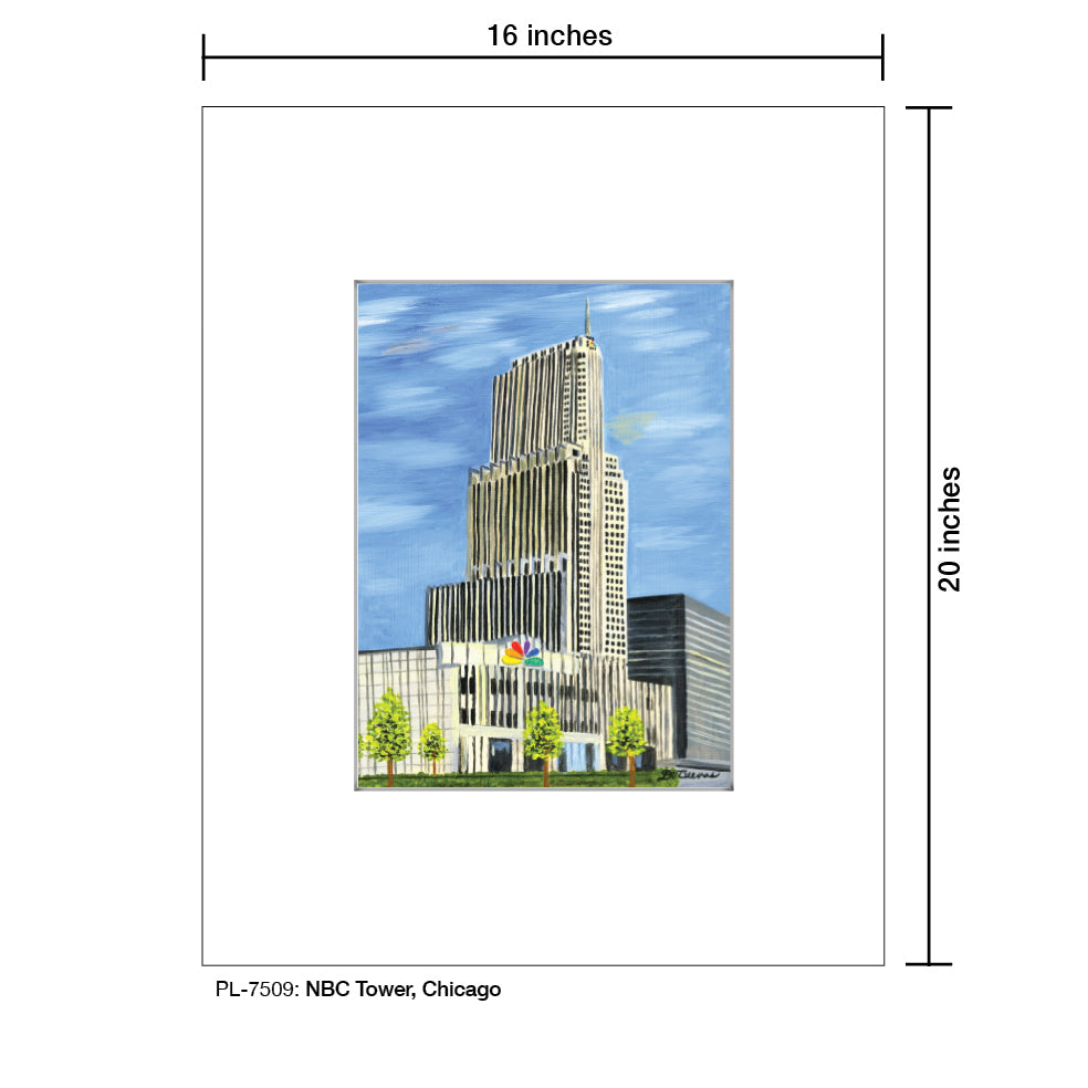 NBC Tower, Chicago, Print (#7509) - Printed Canvas