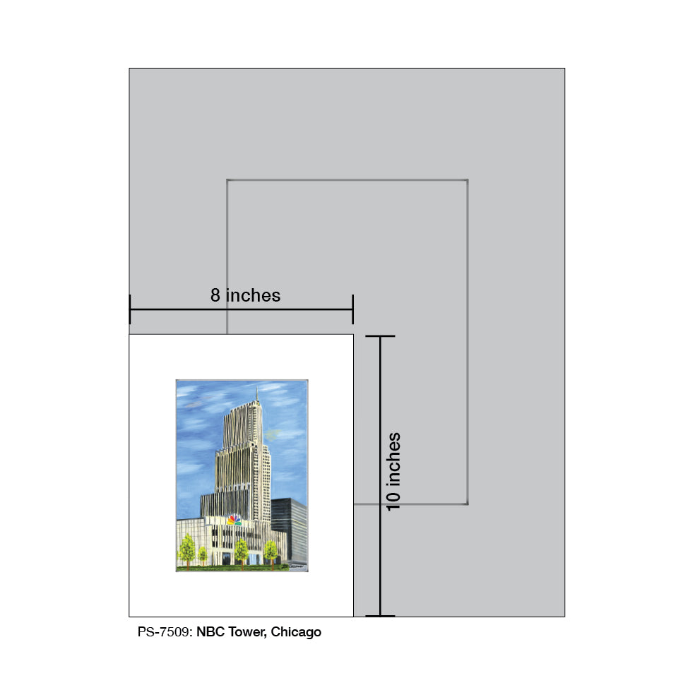 NBC Tower, Chicago, Print (#7509) - Printed Canvas