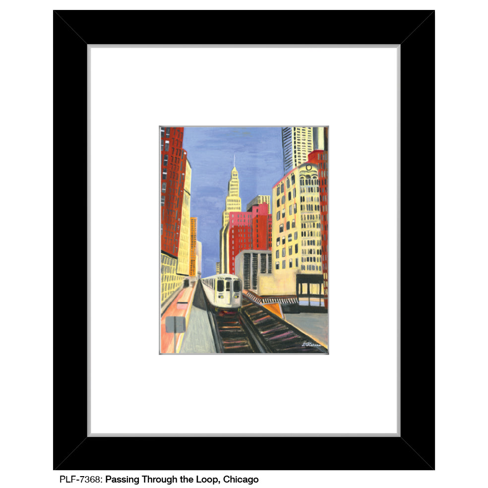 Passing through the Loop, Chicago, Print (#7368A), Print Matted, www.printedcanvas.com