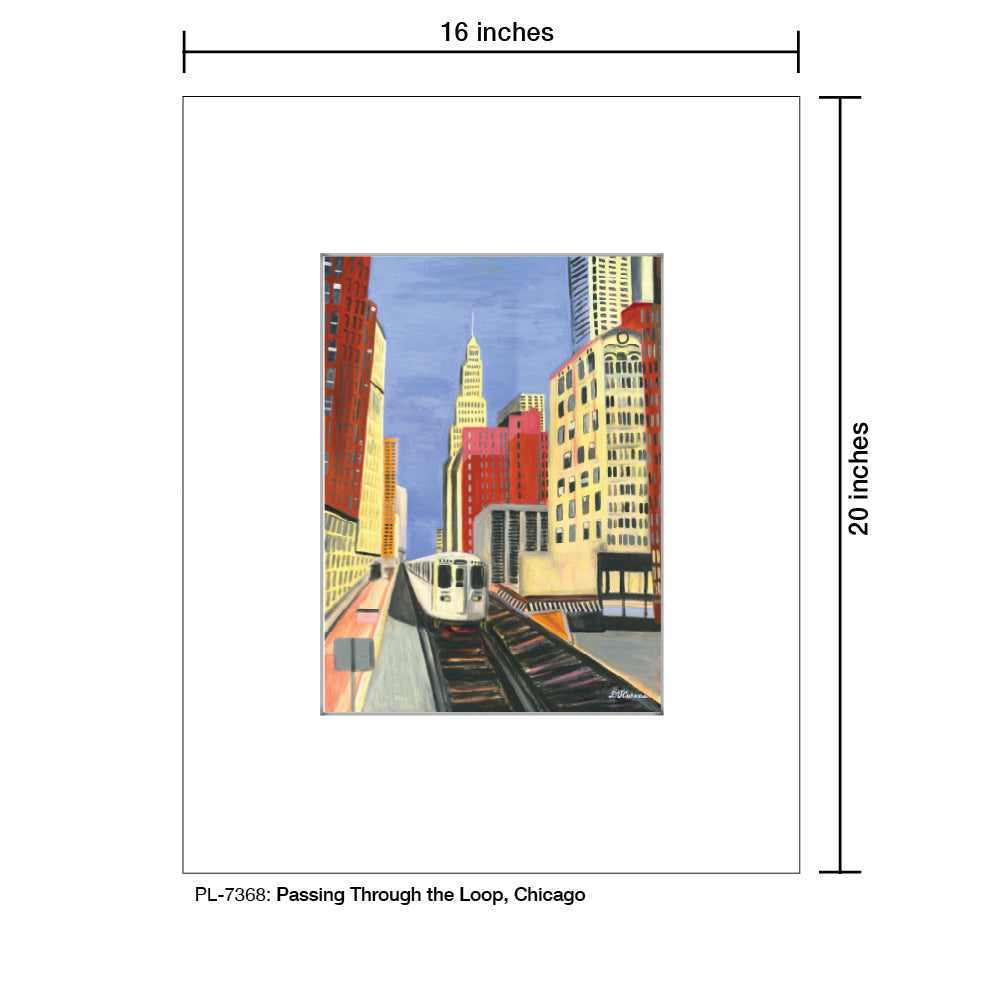 Passing through the Loop, Chicago, Print (#7368A), Printe Matted, www.printedcanvas.com