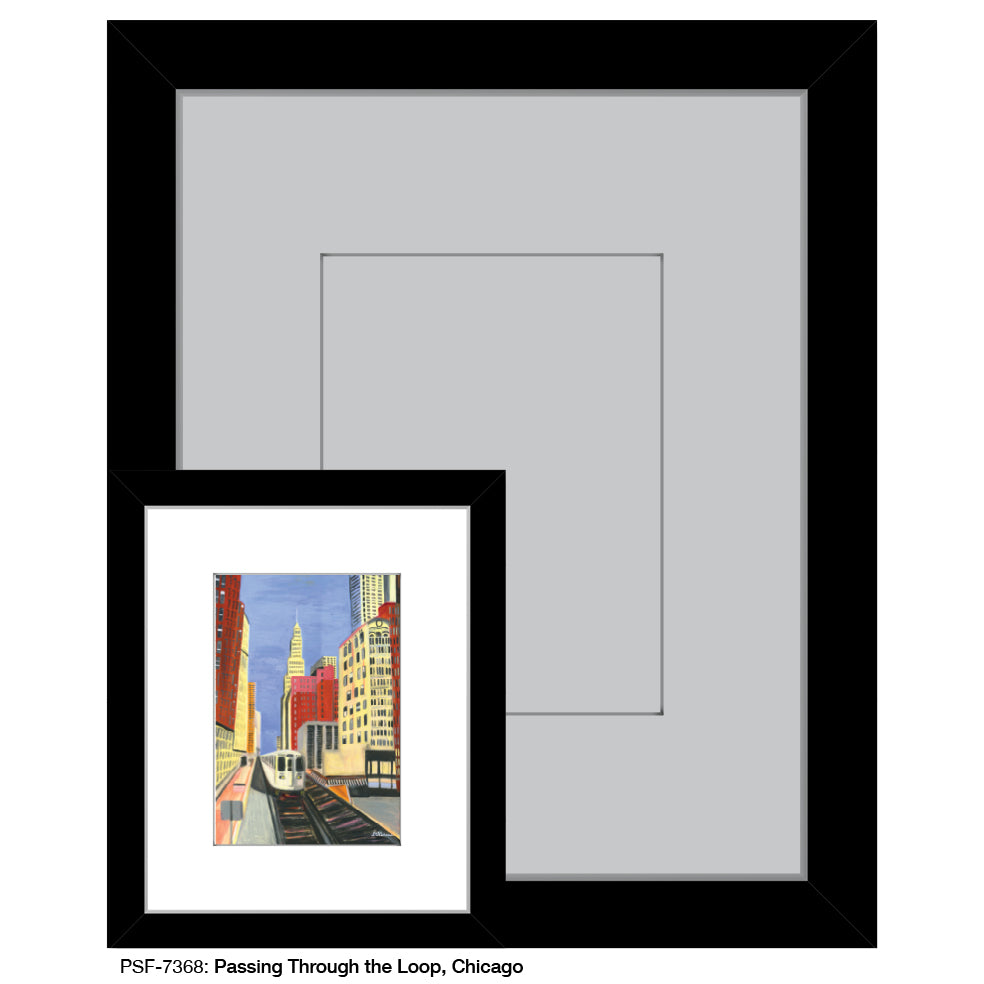 Passing through the Loop, Chicago, Print (#7368A), Print Matted, www.printedcanvas.com