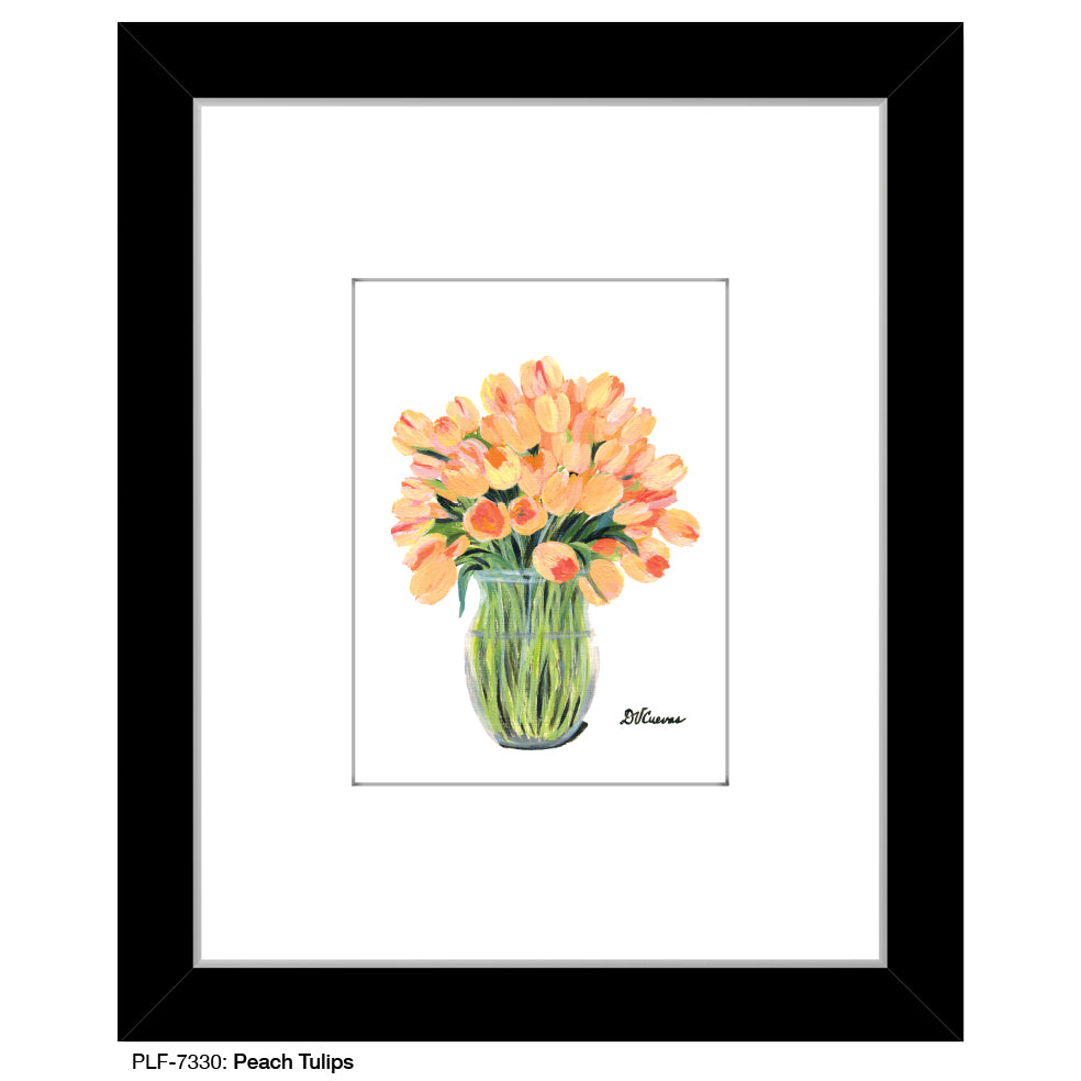 Peach Tulips, Print (#7330) - Printed Canvas