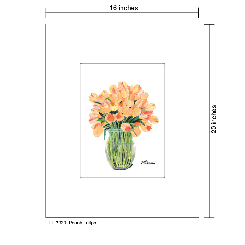 Peach Tulips, Print (#7330) - Printed Canvas