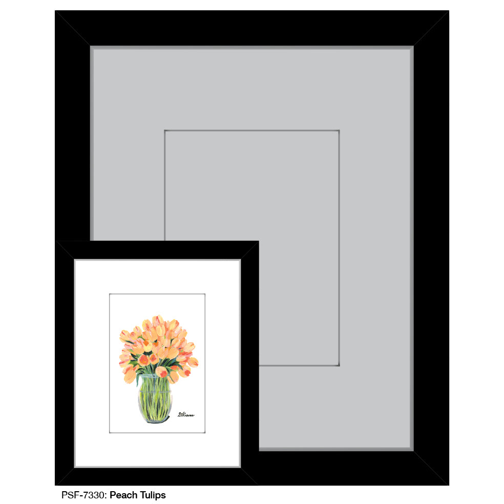 Peach Tulips, Print (#7330) - Printed Canvas
