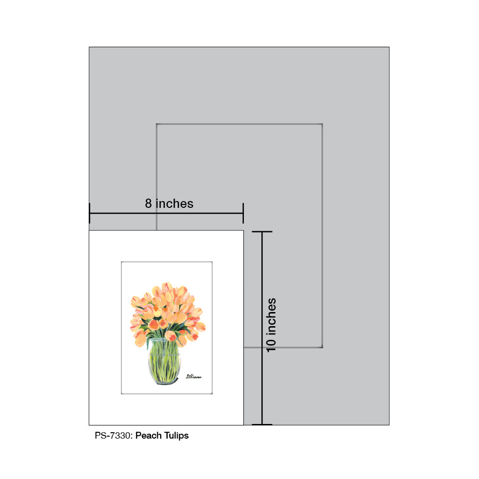 Peach Tulips, Print (#7330) - Printed Canvas