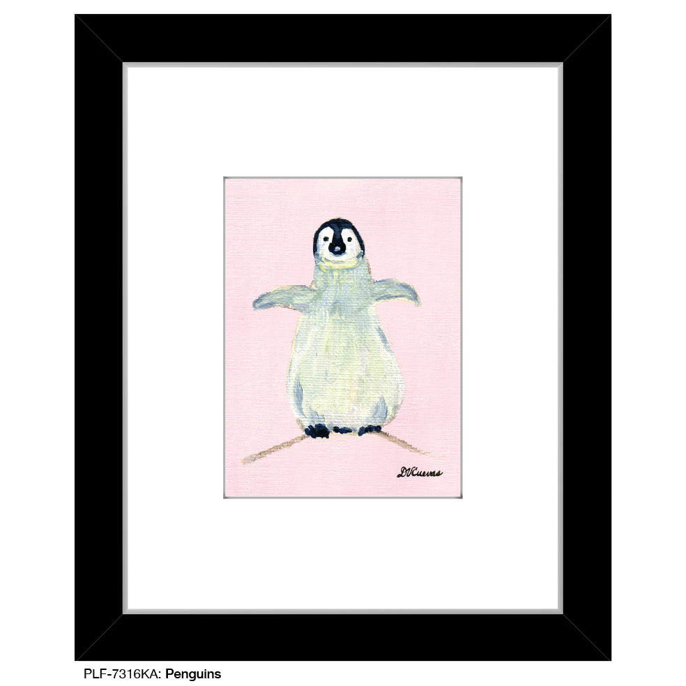 Penguins, Print (#7316KA), Print Matted, www.printedcanvas.com