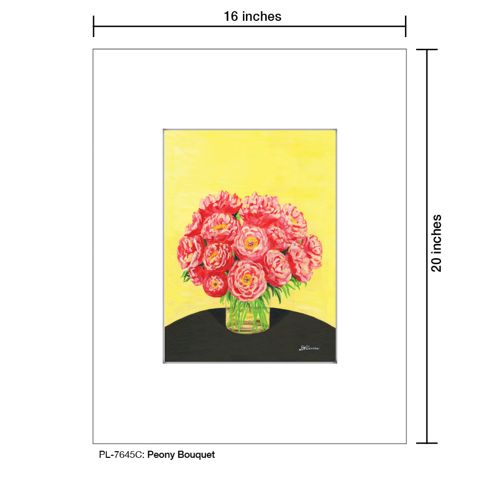 Peony Bouquet, Print (#7645C) - Printed Canvas