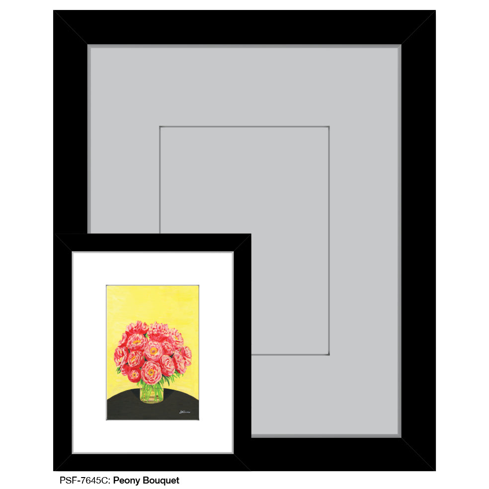 Peony Bouquet, Print (#7645C) - Printed Canvas