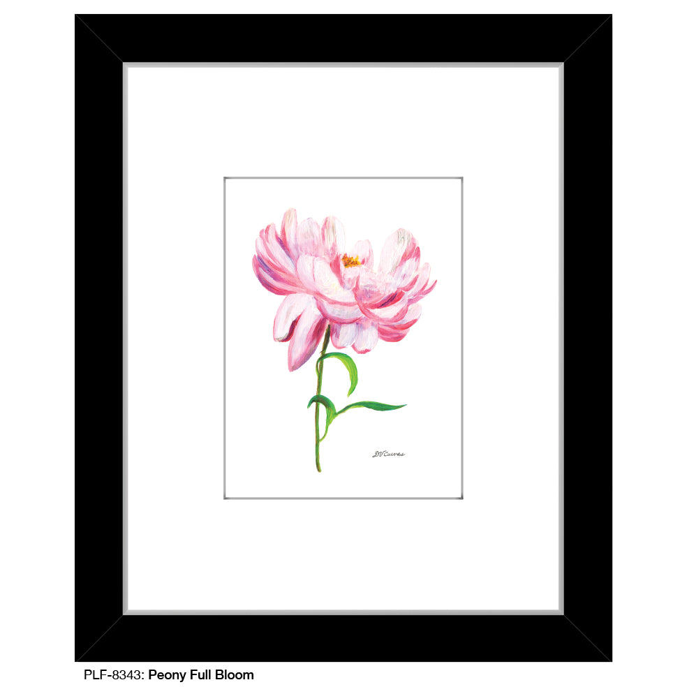 Peony Full Bloom, Print (#8343B), Print Matted, www.printedcanvas.com