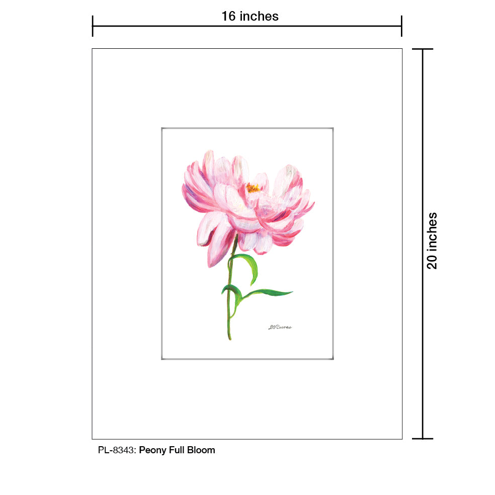 Peony Full Bloom, Print (#8343B), Printe Matted, www.printedcanvas.com