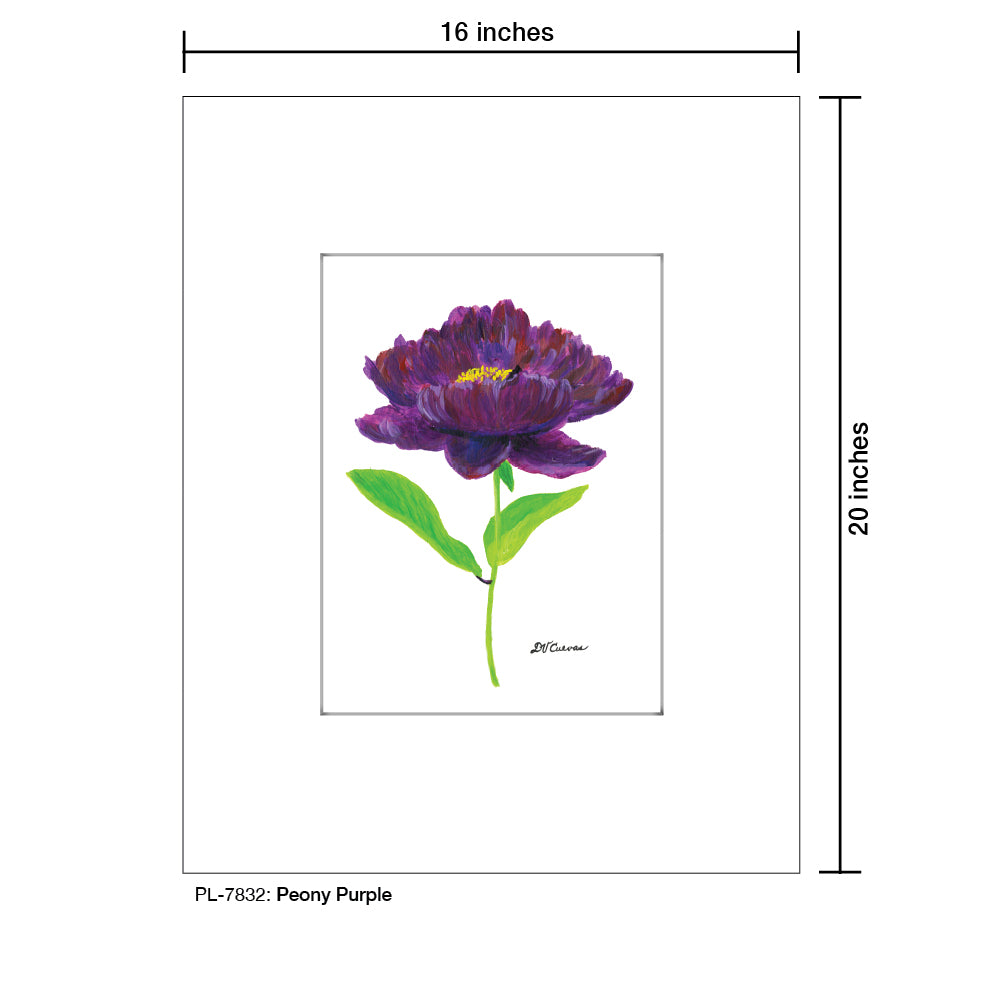Peony Purple, Print (#7832) - Printed Canvas