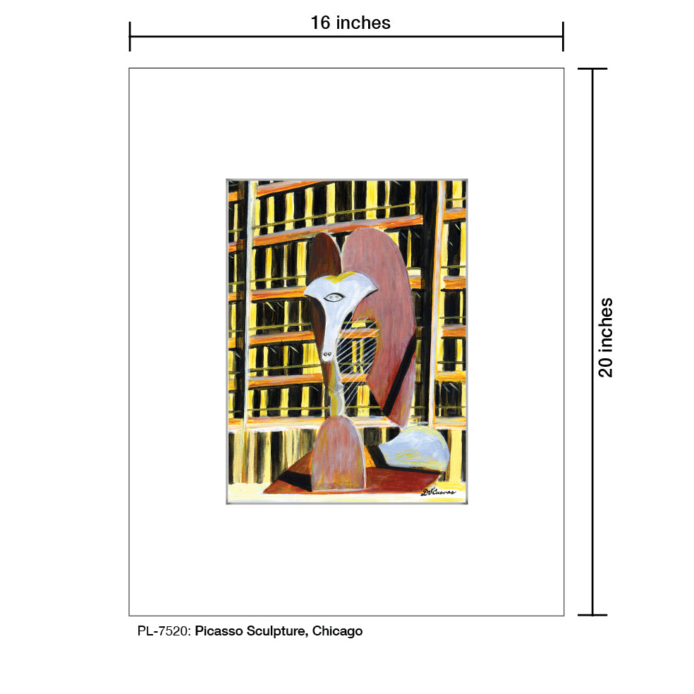Picasso Sculpture, Chicago, Print (#7520) - Printed Canvas