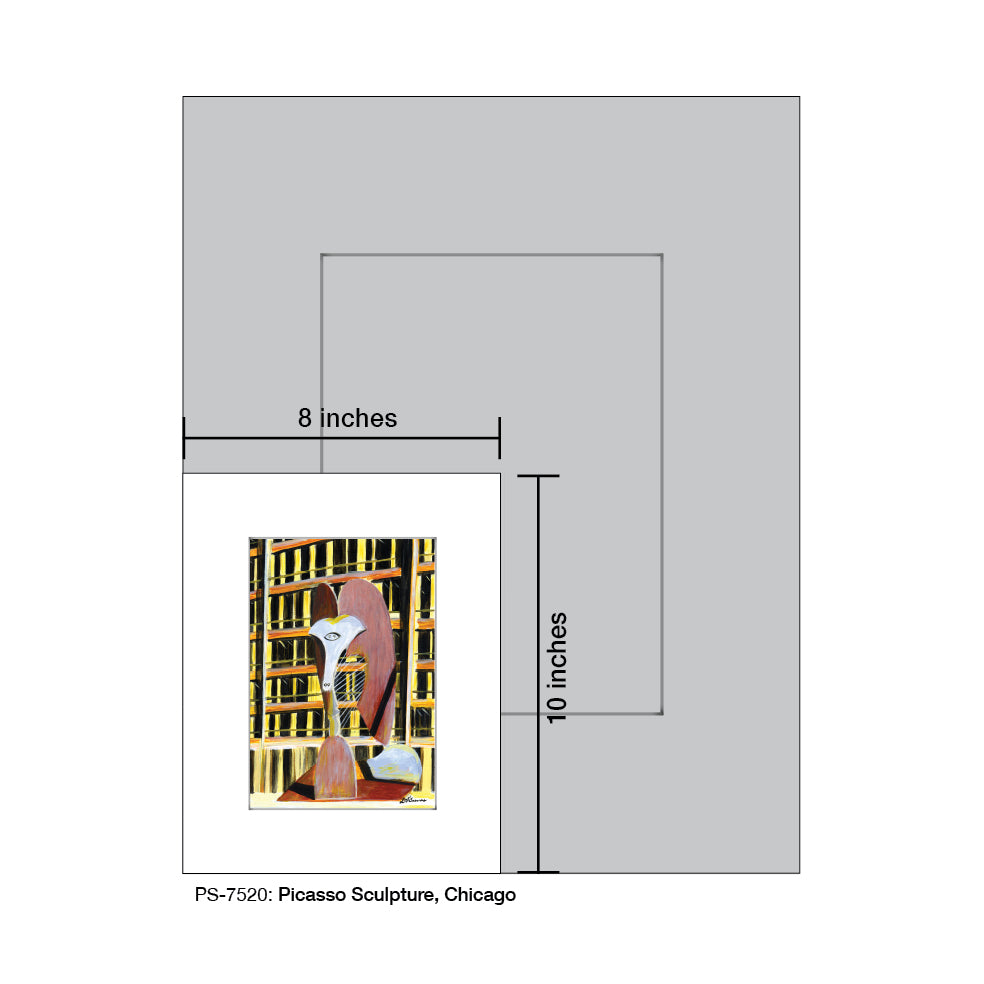 Picasso Sculpture, Chicago, Print (#7520) - Printed Canvas