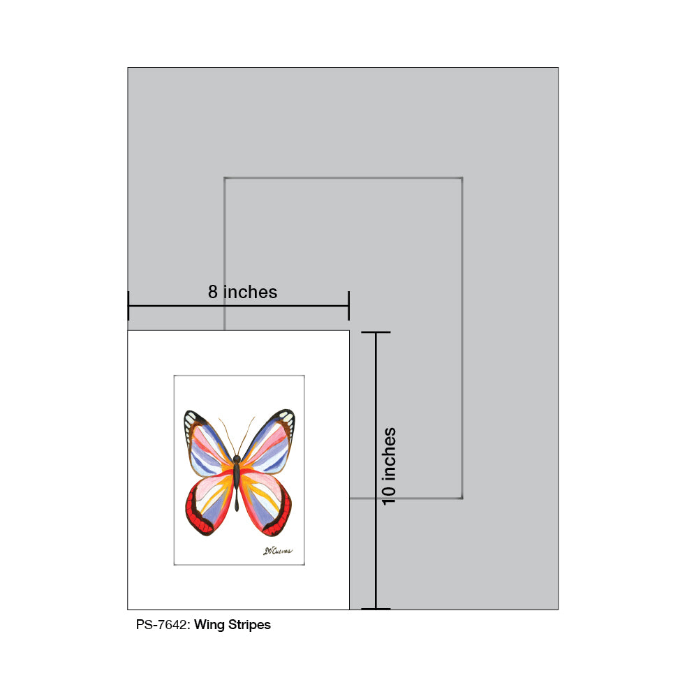 Wing Stripes, Print (#7642A), Print Matted, www.printedcanvas.com