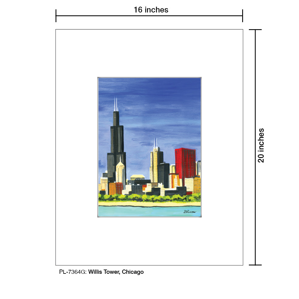 Willis Tower, Chicago, Print (#7364G) - Printed Canvas