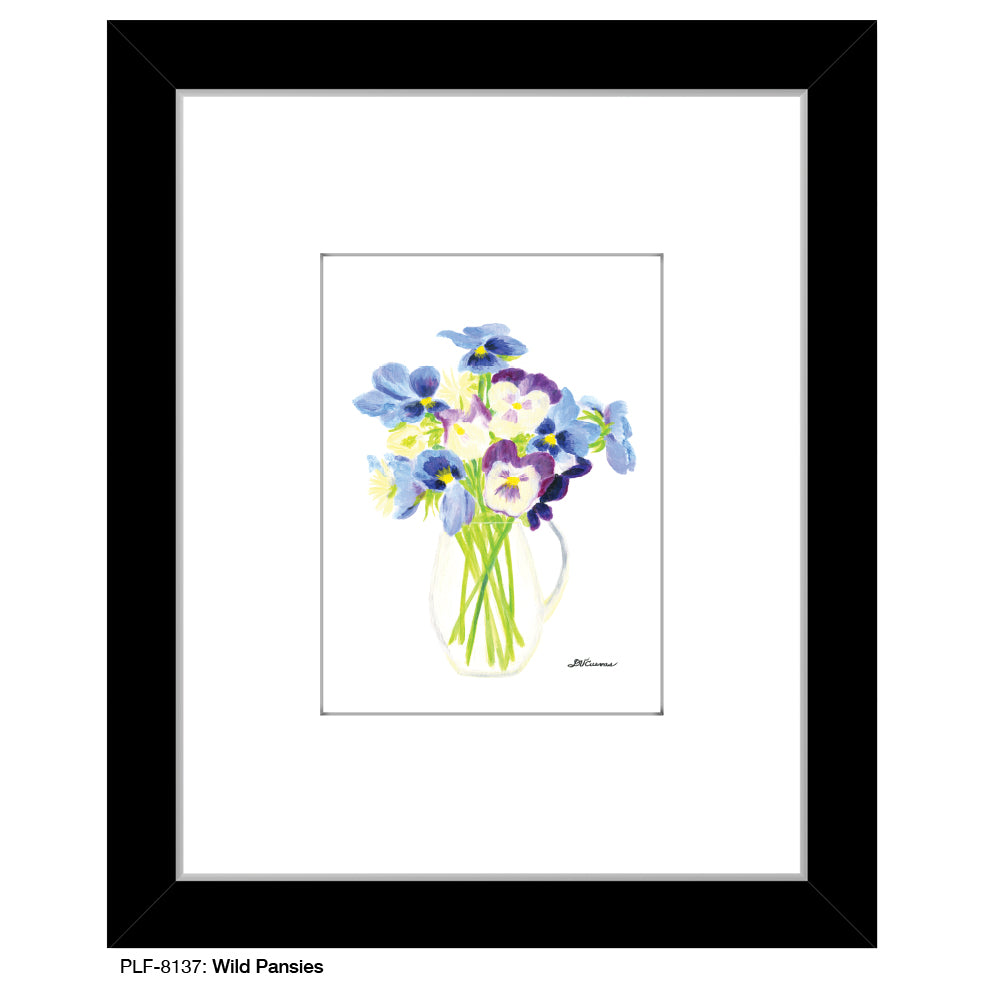 Wild Pansies, Print (#8137E), Print Matted, www.printedcanvas.com