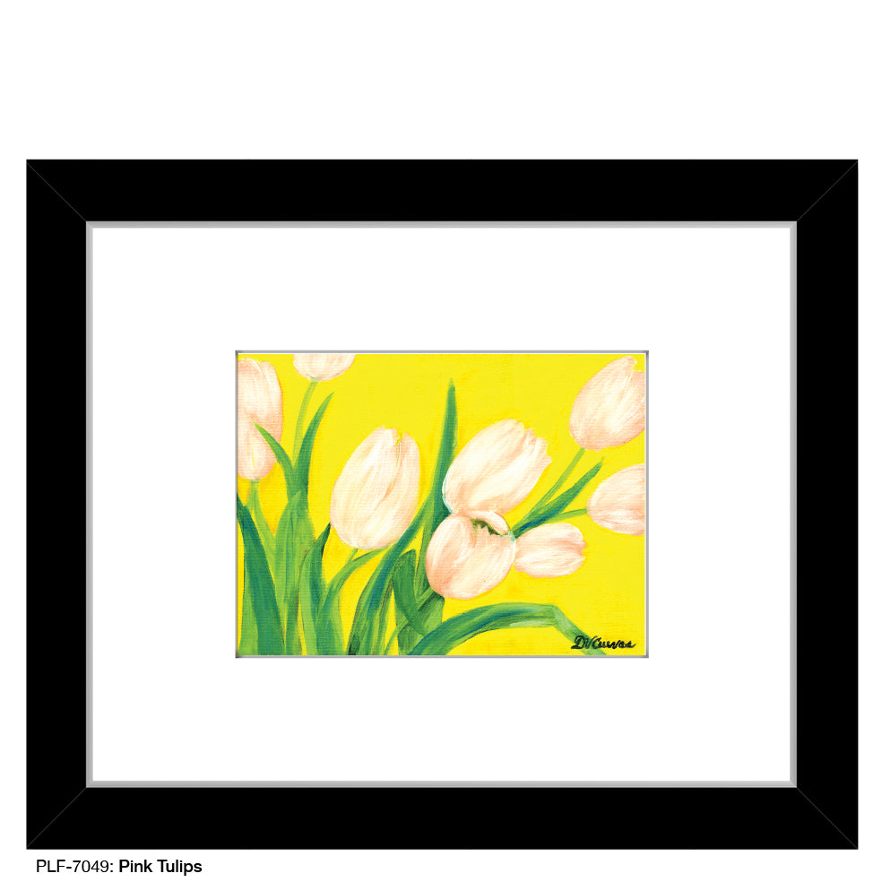 Pink Tulips, Print (#7049P), Print Matted, www.printedcanvas.com