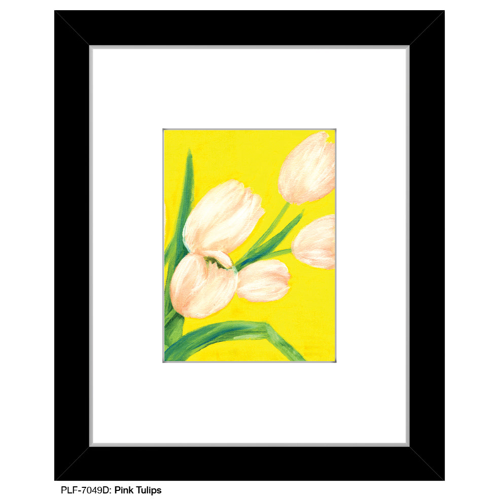 Pink Tulips, Print (#7049D), Print Matted, www.printedcanvas.com