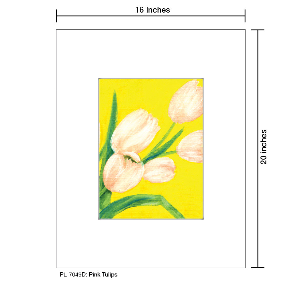 Pink Tulips, Print (#7049D), Printe Matted, www.printedcanvas.com