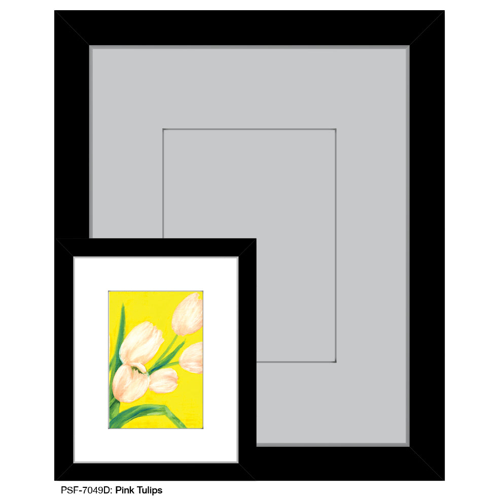 Pink Tulips, Print (#7049D), Print Matted, www.printedcanvas.com