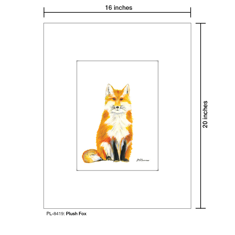 Plush Fox, Print (#8419C), Printe Matted, www.printedcanvas.com