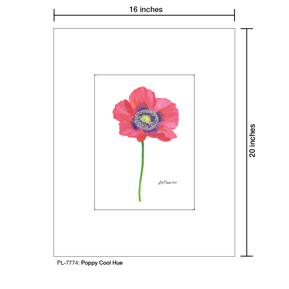 Poppy Cool Hue, Print (#7774A), Printe Matted, www.printedcanvas.com