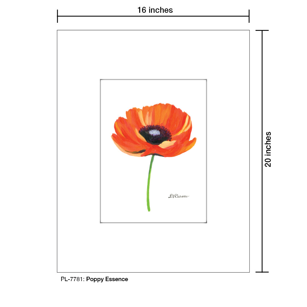 Poppy Essence, Print (#7781B), Printe Matted, www.printedcanvas.com