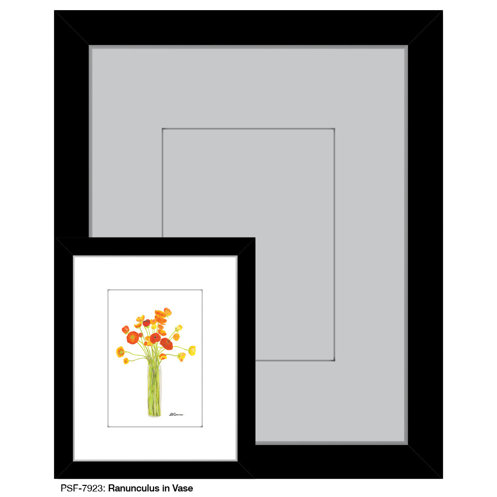 Ranunculus in Vase, Print (#7923) - Printed Canvas