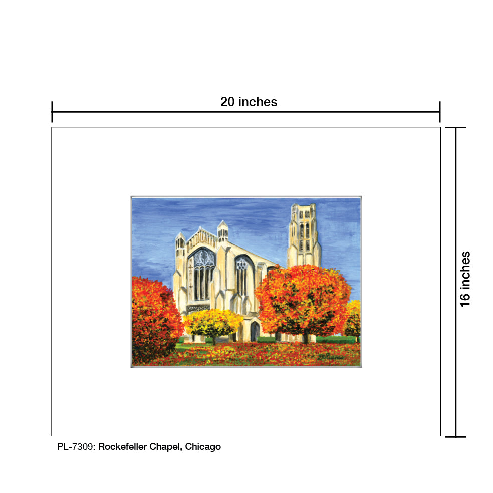 Rockefeller Chapel, Chicago, Print (#7309) - Printed Canvas