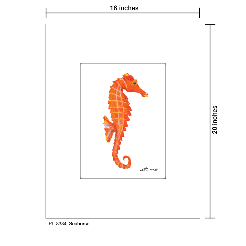 Seahorse, Print (#8384B), Printe Matted, www.printedcanvas.com