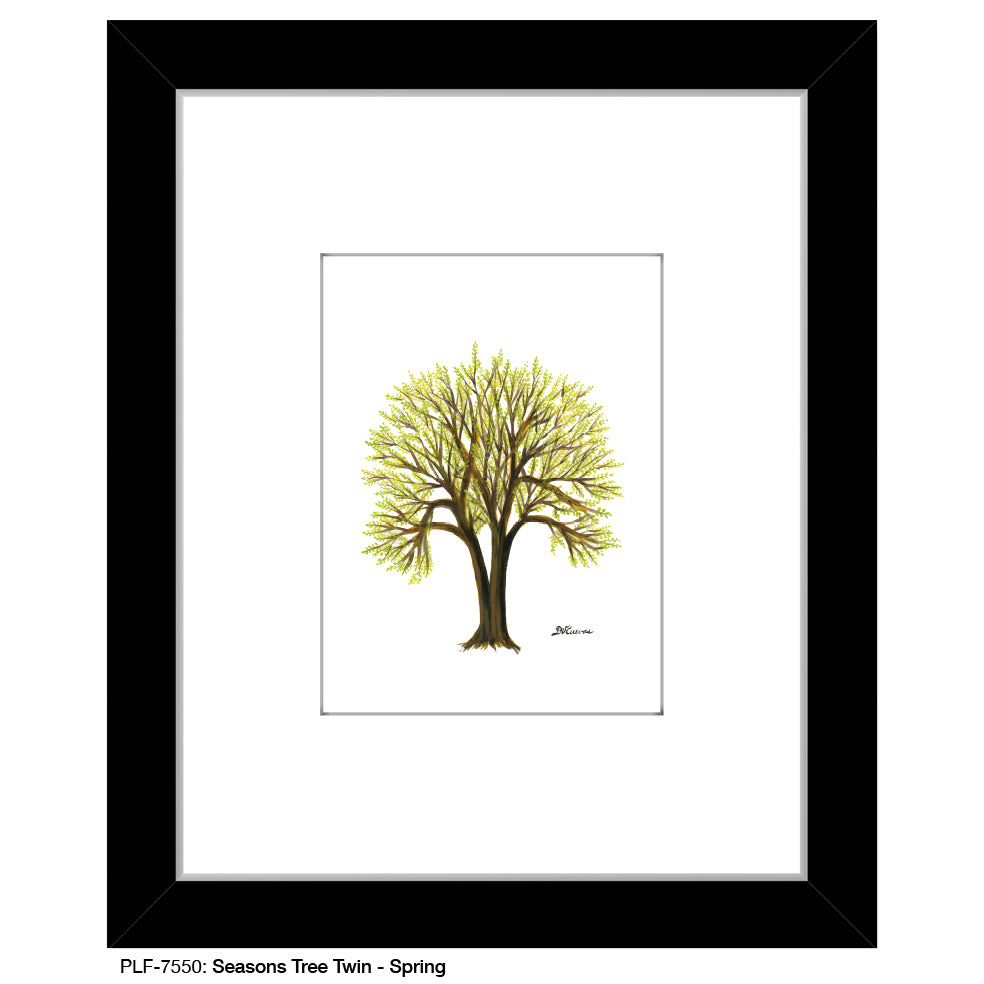 Seasons Tree Twin, Print (#7550A), Print Matted, www.printedcanvas.com