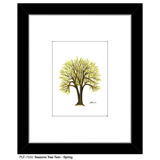 Seasons Tree Twin, Print (#7550A), Print Matted, www.printedcanvas.com