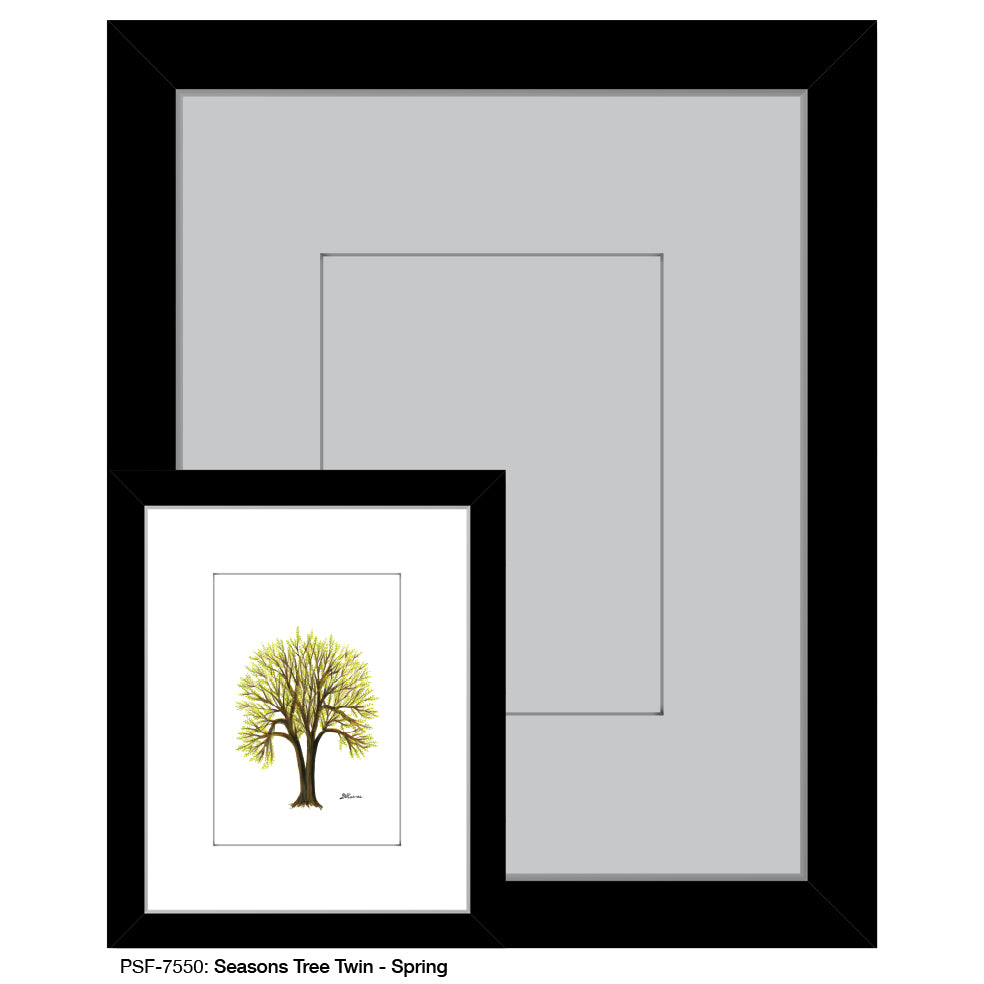 Seasons Tree Twin, Print (#7550A), Print Matted, www.printedcanvas.com