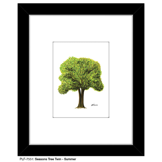 Seasons Tree Twin, Print (#7551B), Print Matted, www.printedcanvas.com
