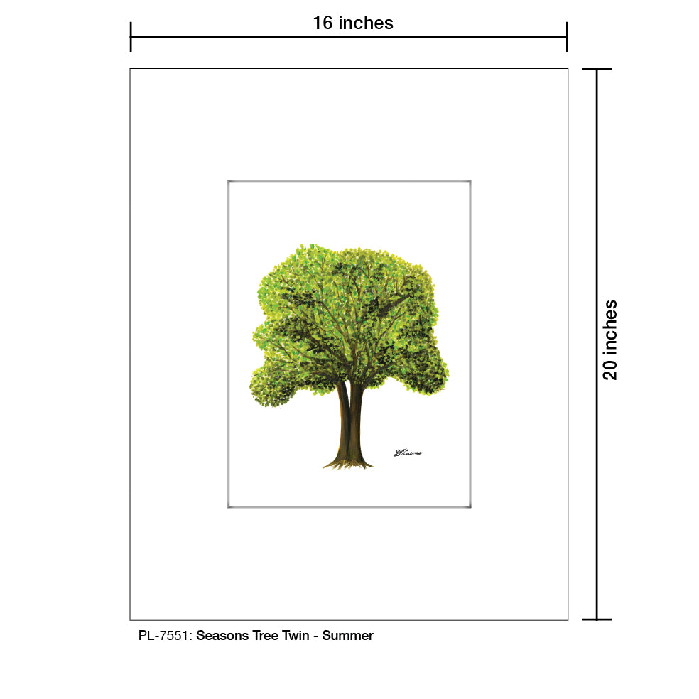 Seasons Tree Twin, Print (#7551B), Printe Matted, www.printedcanvas.com