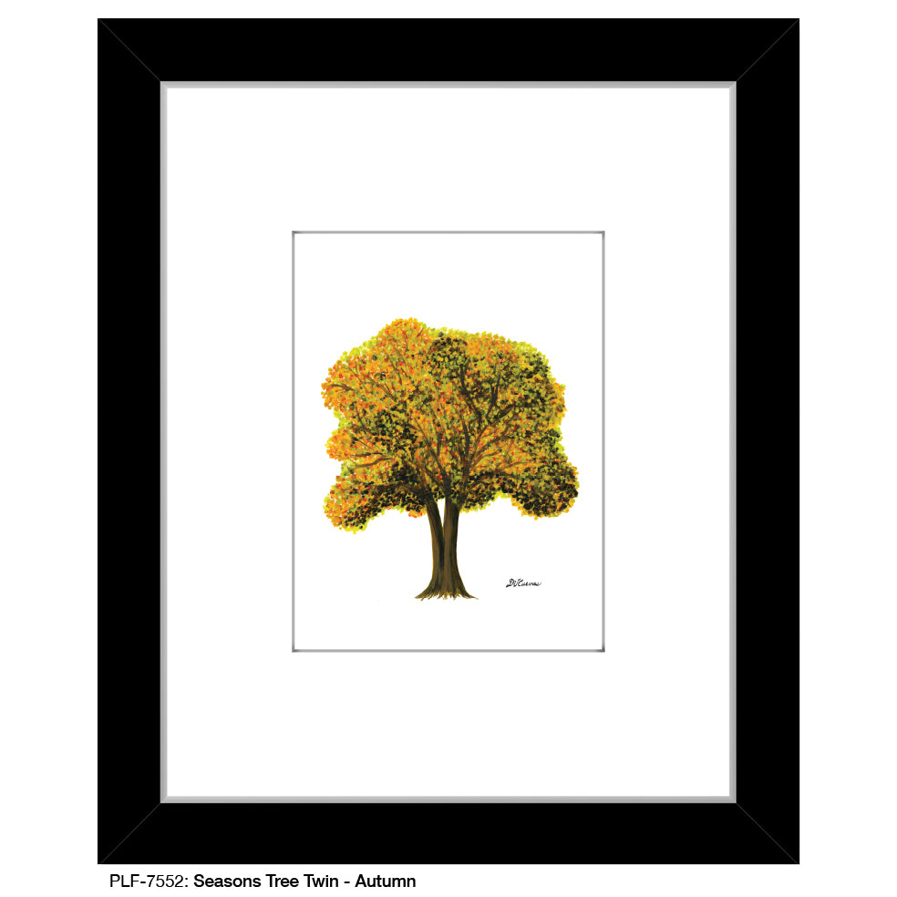 Seasons Tree Twin, Print (#7552C), Print Matted, www.printedcanvas.com