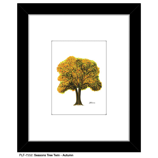 Seasons Tree Twin, Print (#7552C), Print Matted, www.printedcanvas.com