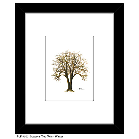 Seasons Tree Twin, Print (#7553A), Print Matted, www.printedcanvas.com