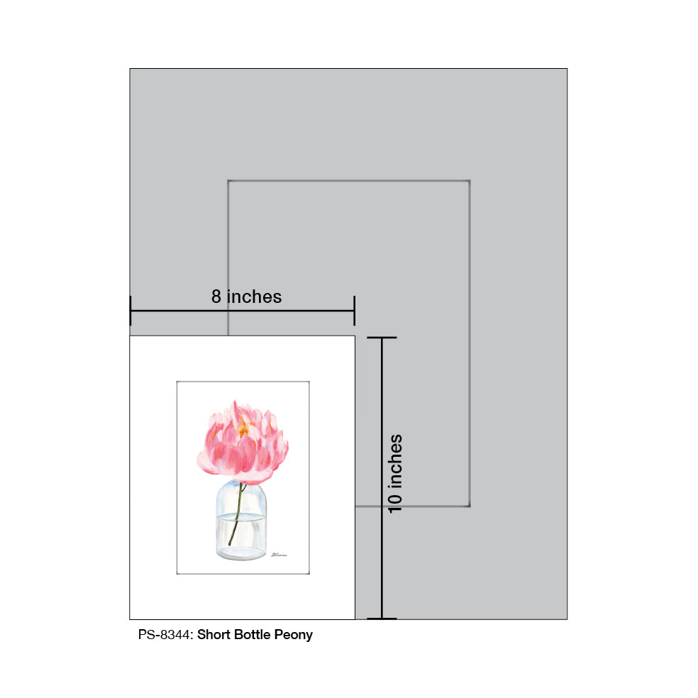 Short Bottle Peony, Print (#8344A), Print Matted, www.printedcanvas.com