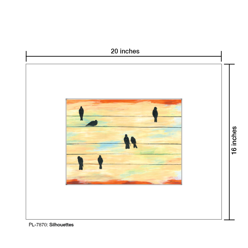 Silhouettes, Print (#7870A), Printe Matted, www.printedcanvas.com