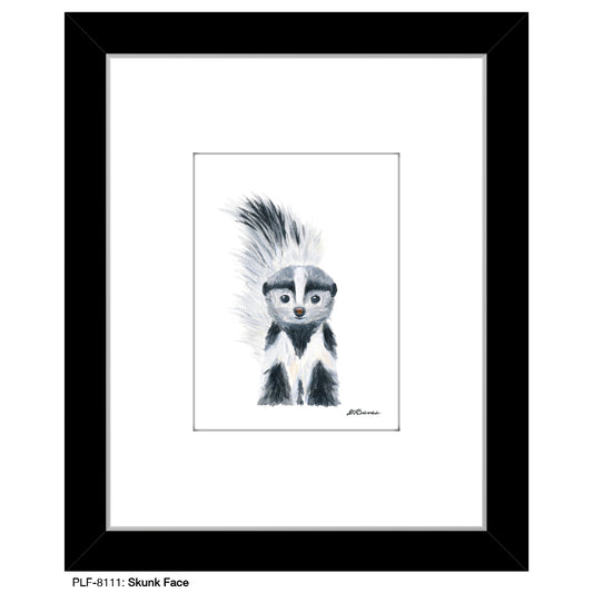 Skunk Face, Print (#8111G), Print Matted, www.printedcanvas.com