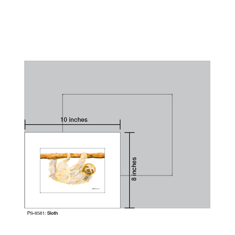 Sloth, Print (#8581B), Print Matted, www.printedcanvas.com