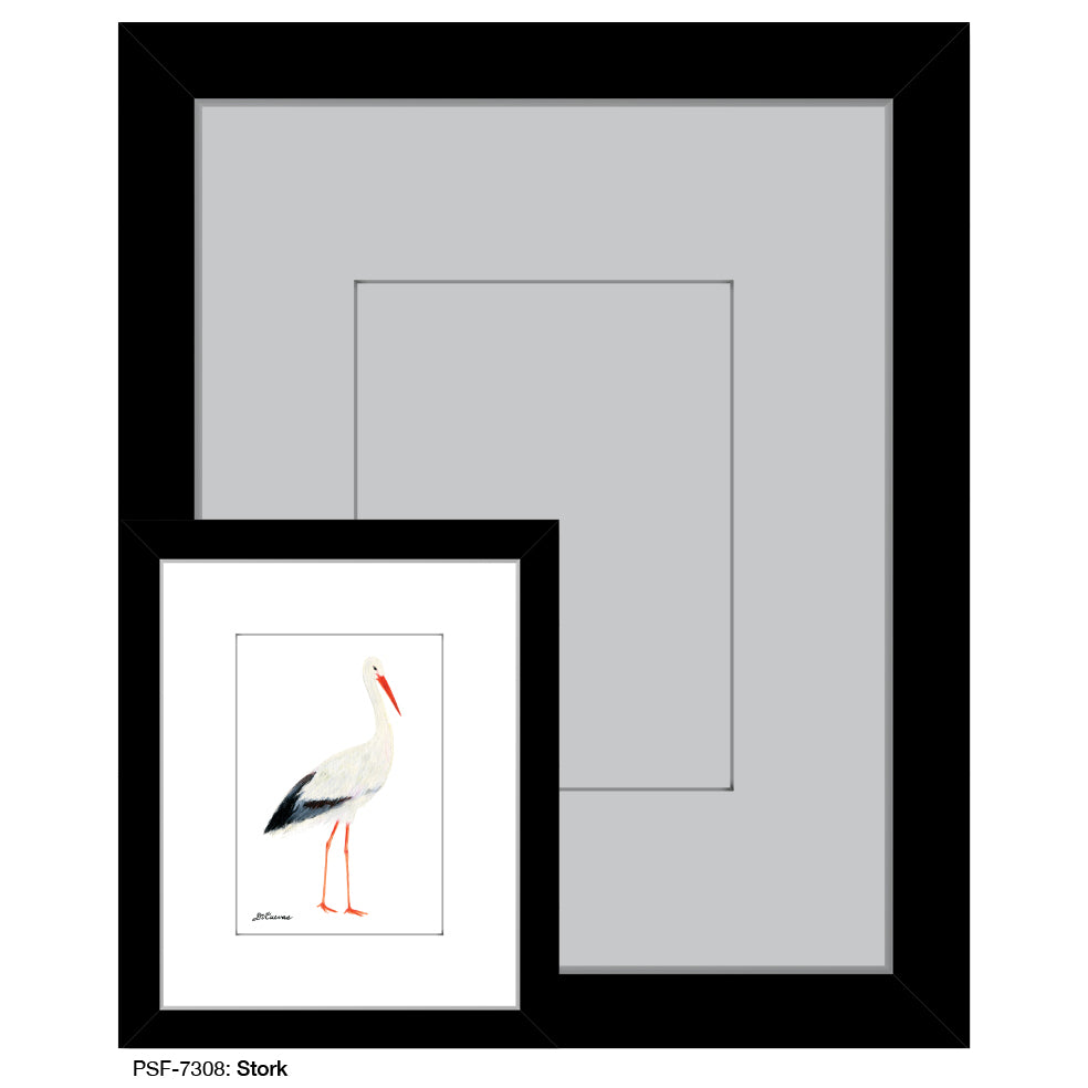Stork, Print (#7308B), Print Matted, www.printedcanvas.com