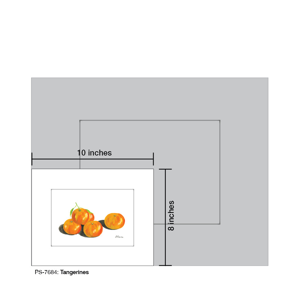 Tangerines, Print (#7684A), Print Matted, www.printedcanvas.com